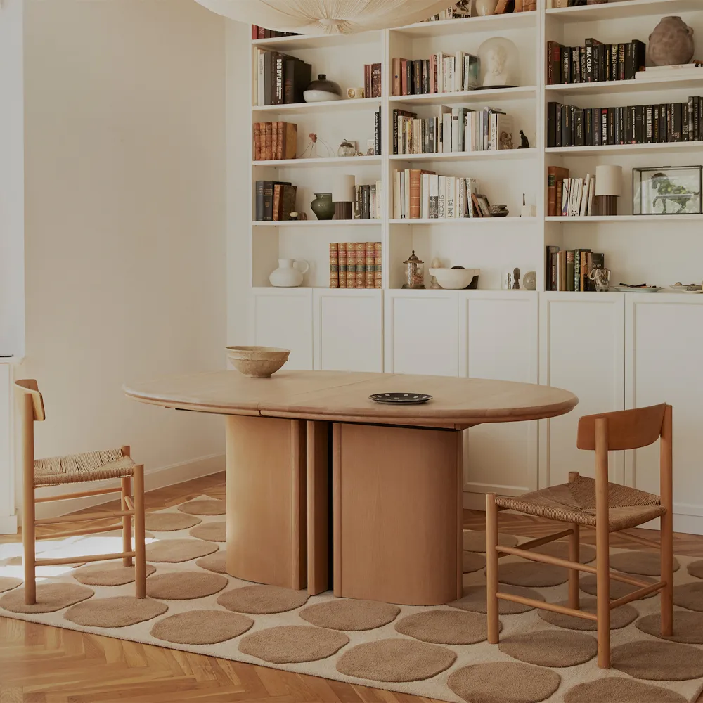 Dots matta, light khaki/light beige, 230x320 cm Chhatwal & Jonsson