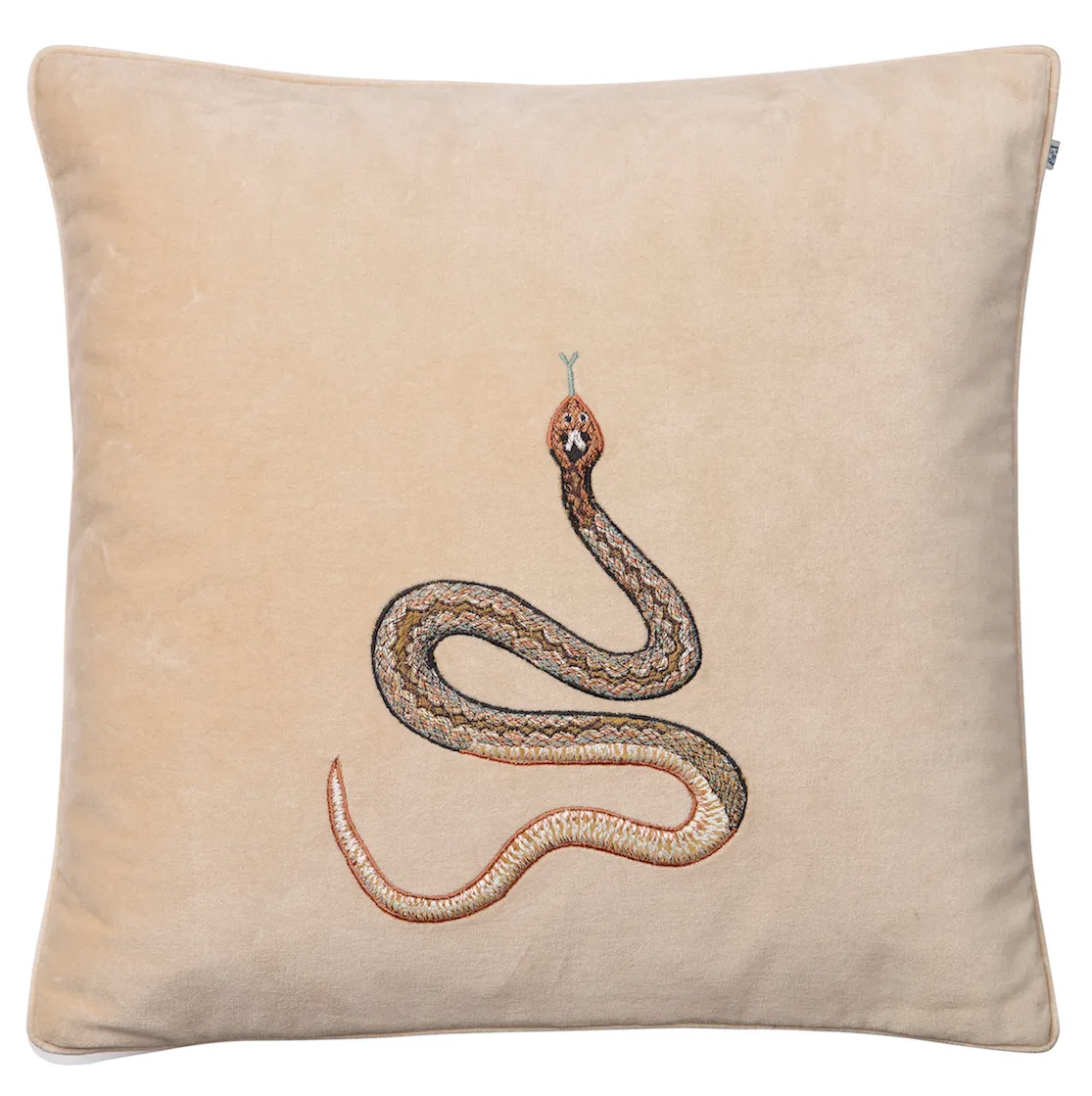 Embroidered Cobra kuddfodral 50x50 cm, Beige Chhatwal & Jonsson