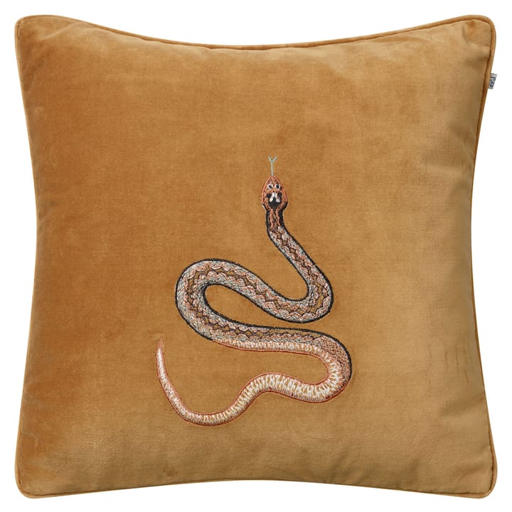 Embroidered Cobra kuddfodral 50x50 cm - Masala yellow - Chhatwal & Jonsson