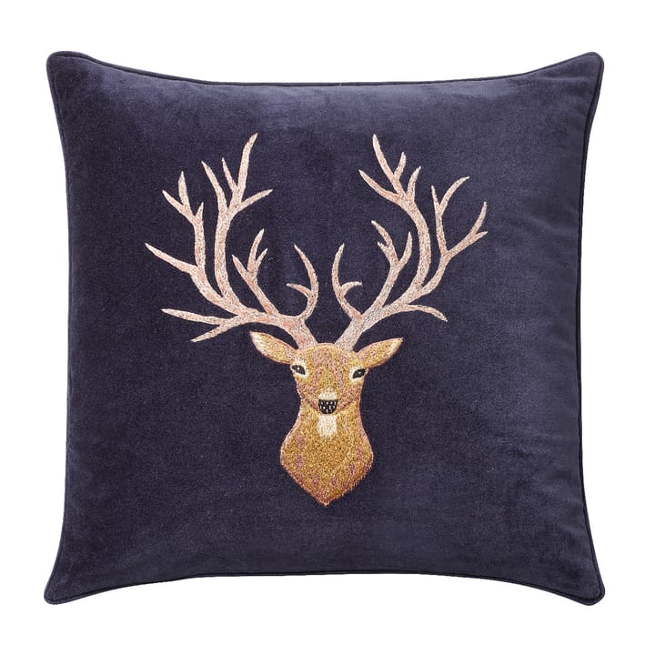 Embroidered Reindeer kuddfodral 50x50 cm - Navy - Chhatwal & Jonsson
