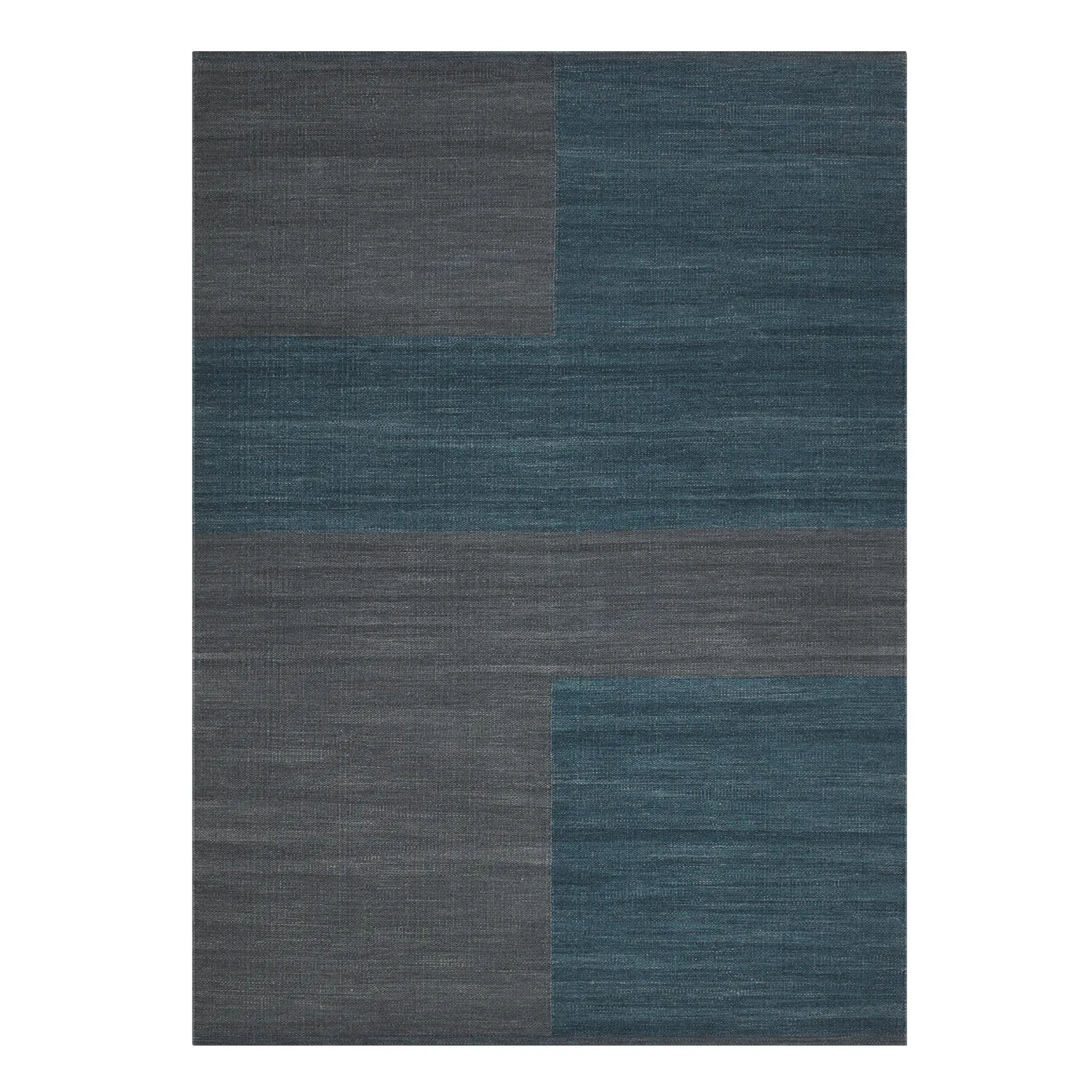 Ganga ullmatta 170x240 cm, Greyish blue-dark blue Chhatwal & Jonsson