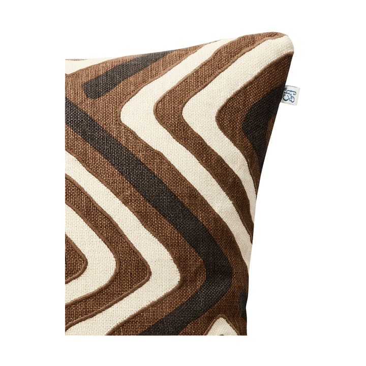 Gujarat kuddfodral 50x50 cm, Dark Brown-Taupe Chhatwal & Jonsson