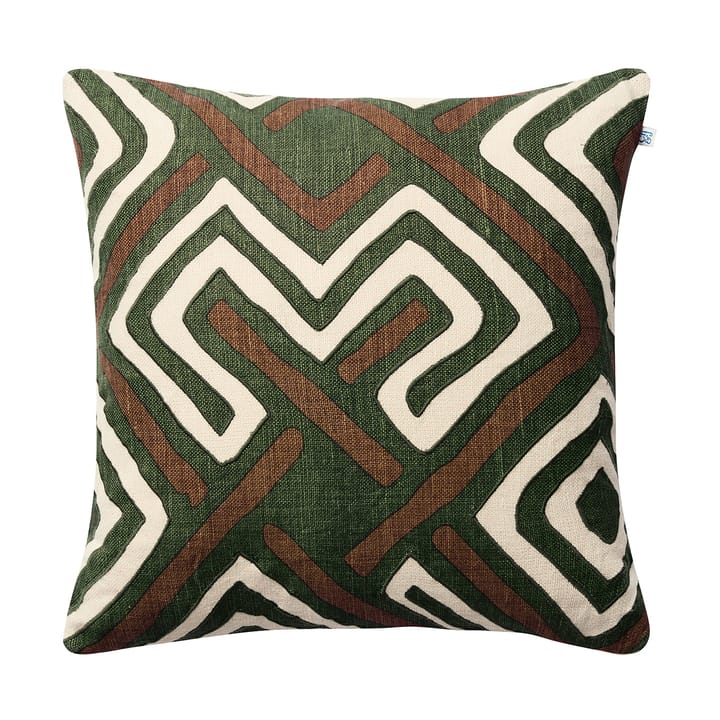 Gujarat kuddfodral 50x50 cm - Taupe-Cactus Green - Chhatwal & Jonsson