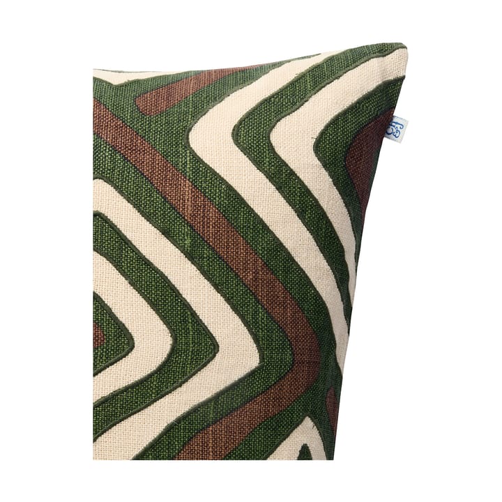 Gujarat kuddfodral 50x50 cm - Taupe-Cactus Green - Chhatwal & Jonsson