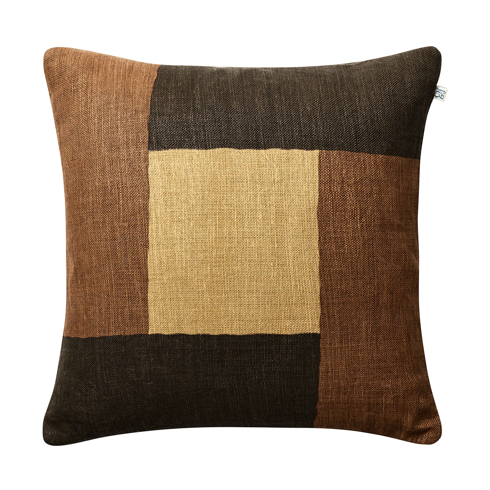 Halo kuddfodral 50x50 cm, Dark Brown-Taupe-Khaki Chhatwal & Jonsson