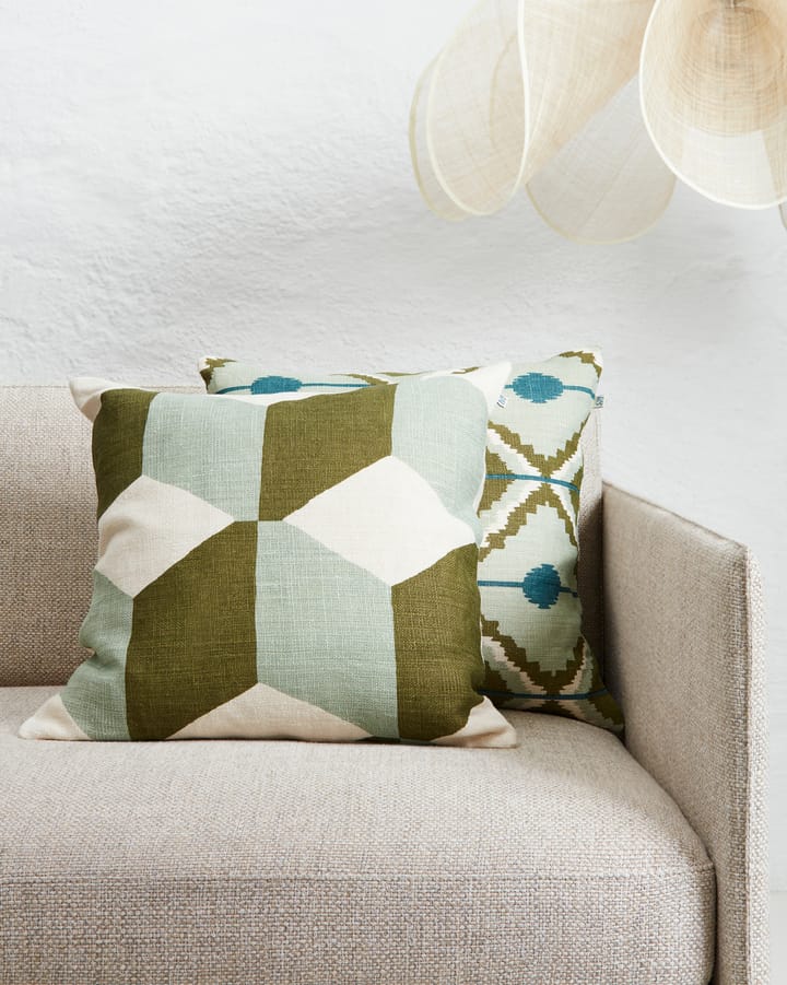 Hawa kuddfodral 50x50 cm, Aqua/Cactus Green Chhatwal & Jonsson