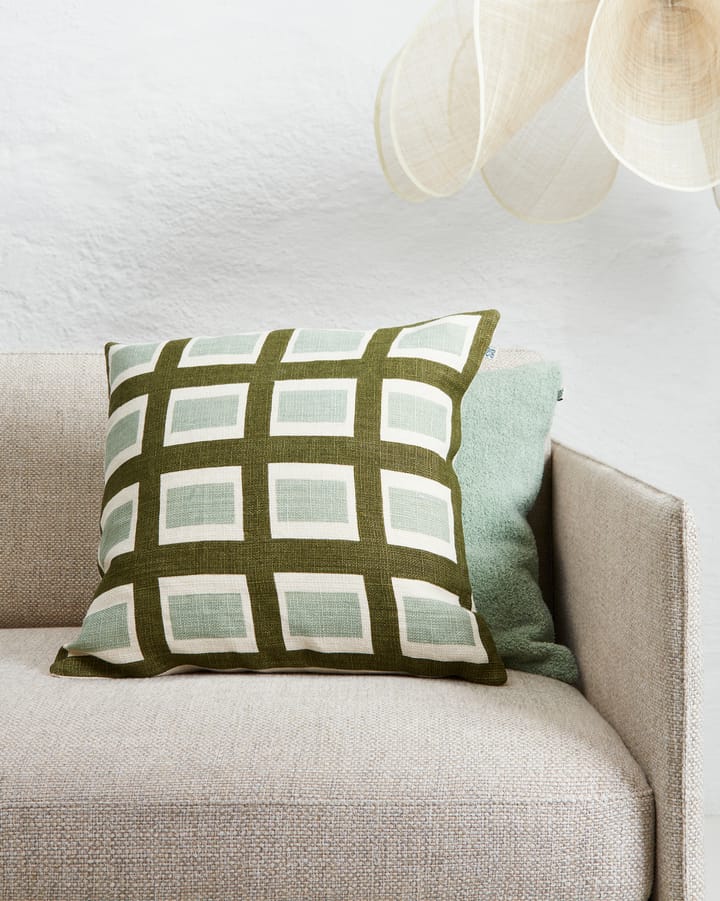 Hira kuddfodral 50x50 cm, Cactus Green/Aqua Chhatwal & Jonsson