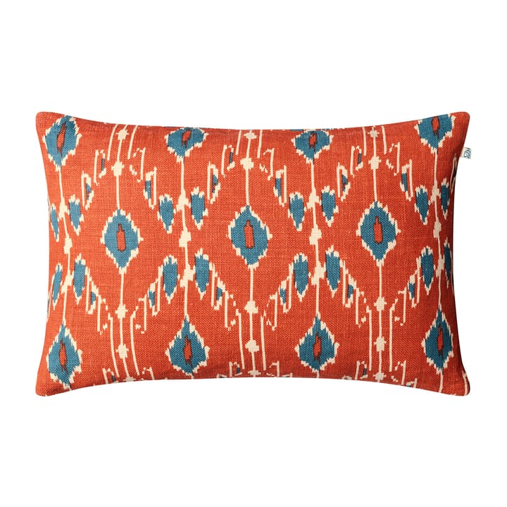 Ikat Goa kuddfodral 60x40 cm - Apricot orange-heaven blue - Chhatwal & Jonsson