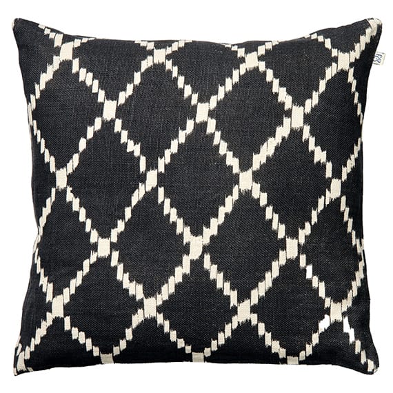 Ikat Kerela kuddfodral 50x50 cm - Svart-vit - Chhatwal & Jonsson