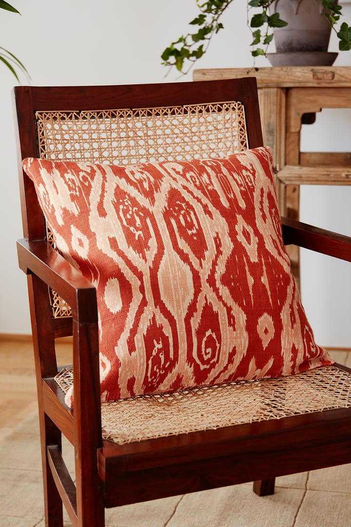 Ikat Madras kuddfodral 50x50 cm, Apricot orange-rose Chhatwal & Jonsson