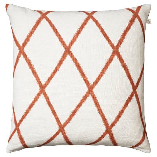 Ikat Orissa kuddfodral 50x50 cm - Off white-orange - Chhatwal & Jonsson