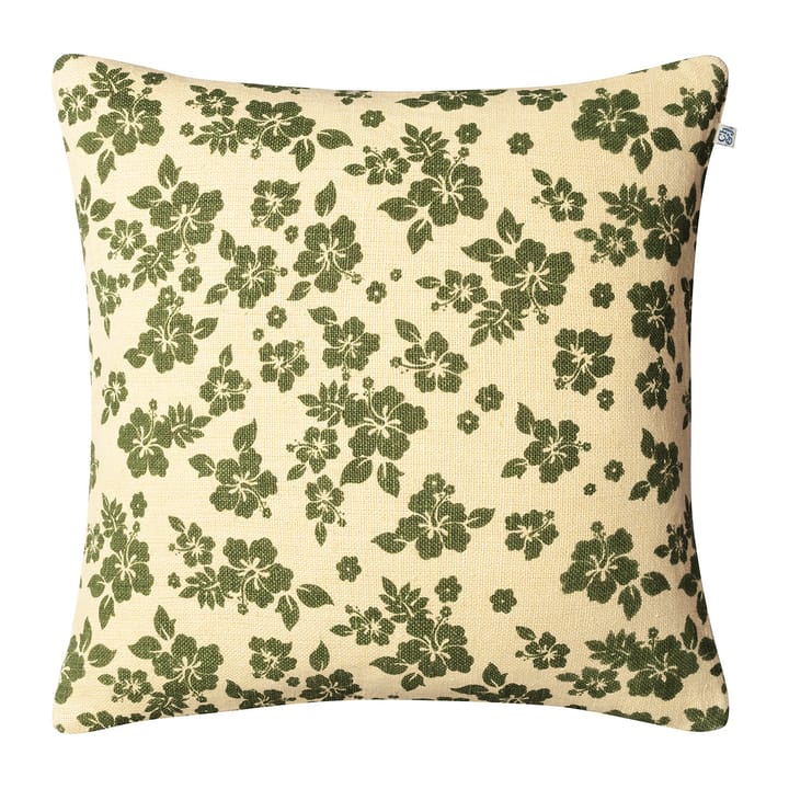 Indu kuddfodral 50x50 cm - Light beige-cactus green - Chhatwal & Jonsson