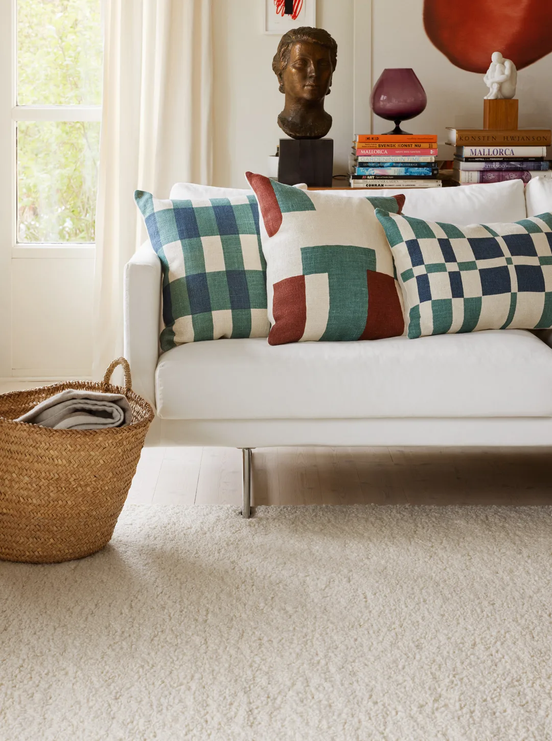 Jay kuddfodral, Terracotta-heaven blue, 50x50 cm Chhatwal & Jonsson