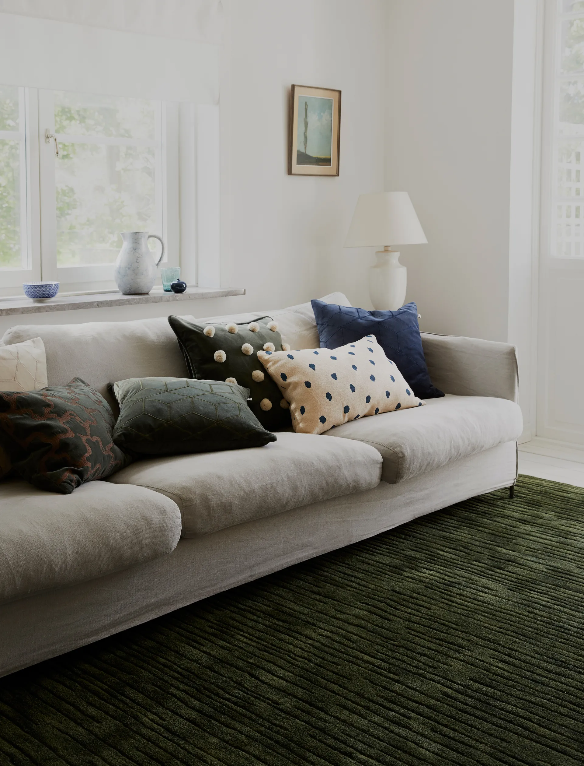 Karma matta, green melange, 230x320 cm Chhatwal & Jonsson