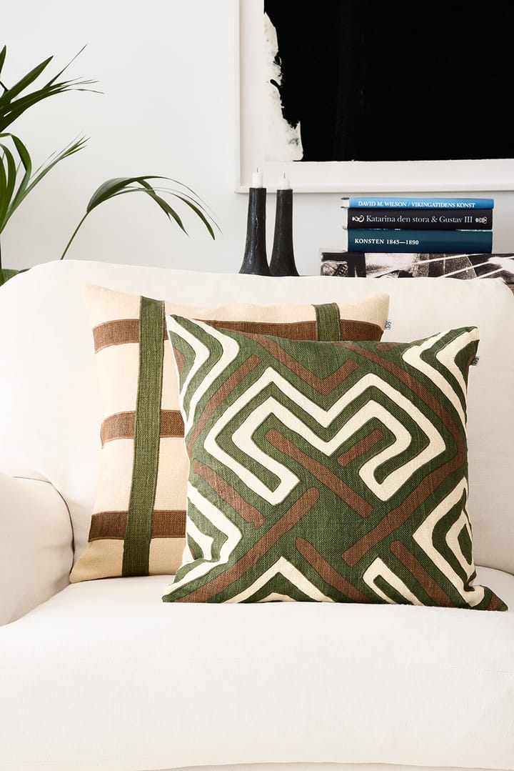 Kiran kuddfodral 50x50 cm, Cactus Green-Taupe Chhatwal & Jonsson