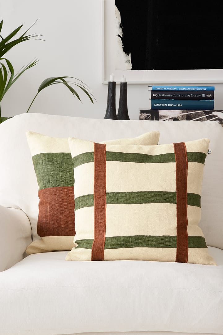 Kiran kuddfodral 50x50 cm, Terracotta-Cactus Green Chhatwal & Jonsson