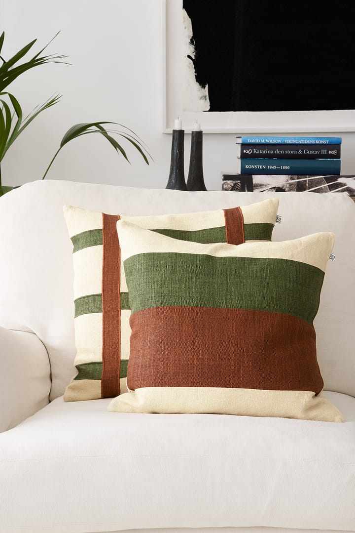 Kiran kuddfodral 50x50 cm, Terracotta-Cactus Green Chhatwal & Jonsson