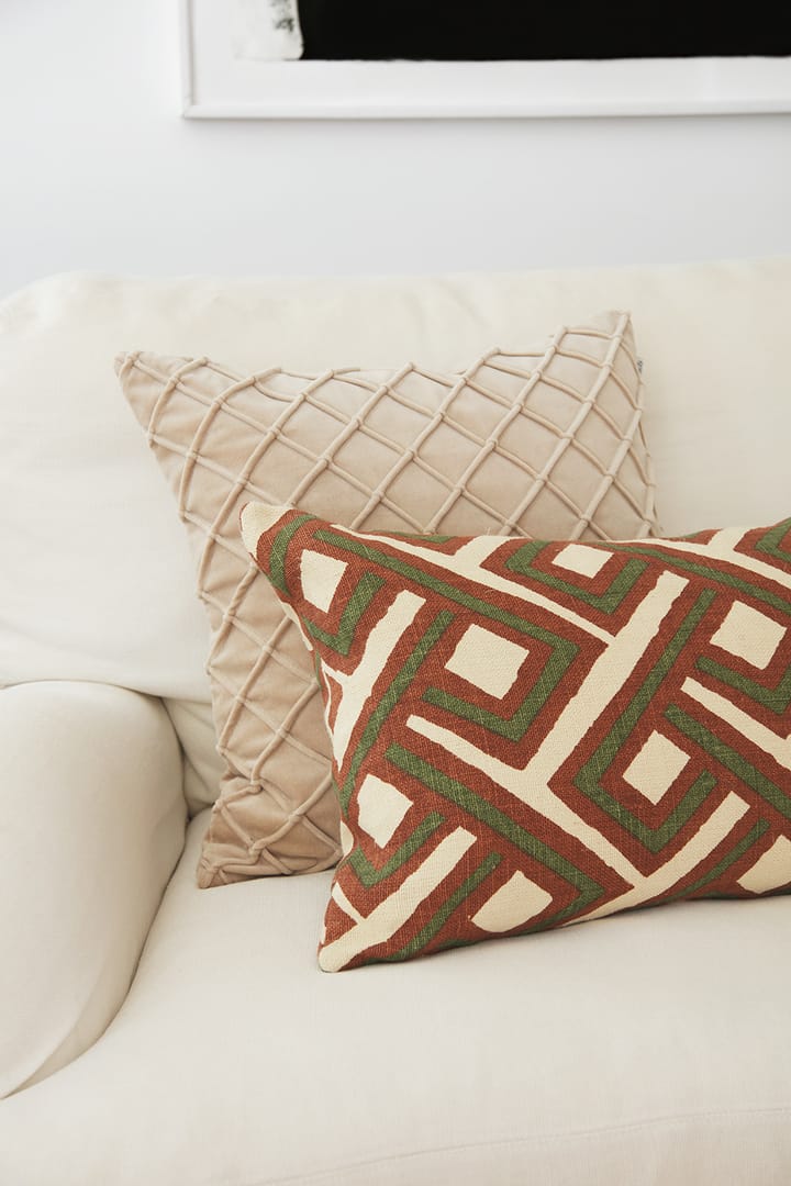 Lanka kuddfodral 40x60 cm, Terracotta-cactus green Chhatwal & Jonsson