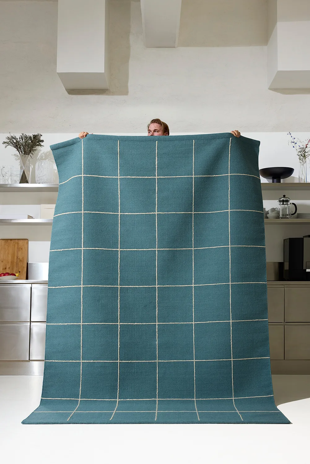 Milan matta, Heaven blue-off white, 180x270 cm Chhatwal & Jonsson