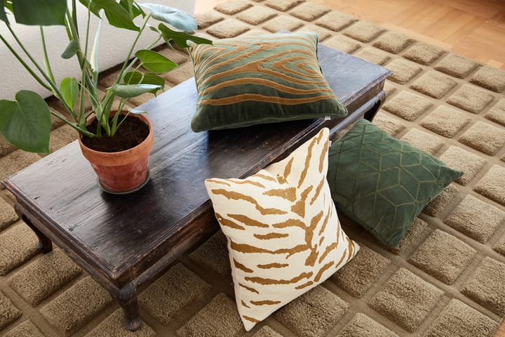 Mita kuddfodral 50x50 cm, Forest green-cognac Chhatwal & Jonsson