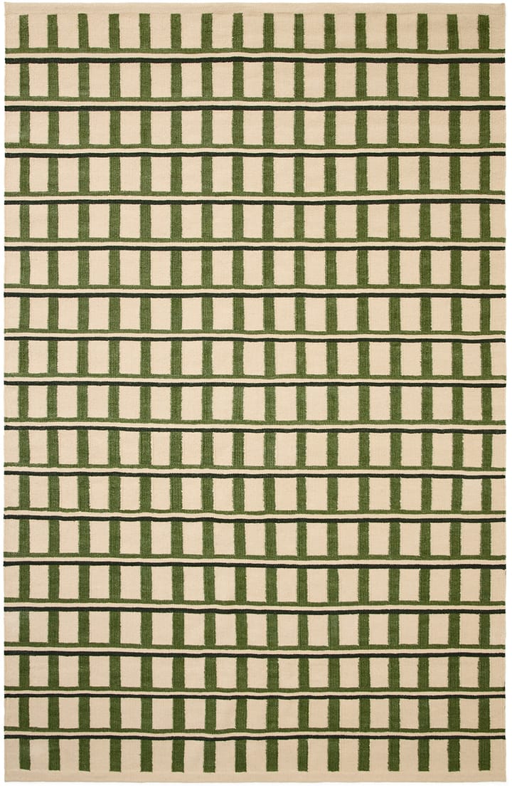 Mysore ullmatta - Off white-green-dark green, 180x270 cm - Chhatwal & Jonsson