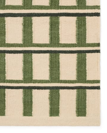 Mysore ullmatta - Off white-green-dark green, 180x270 cm - Chhatwal & Jonsson