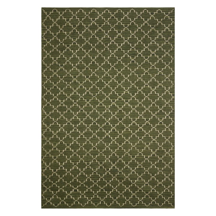 New Geometric matta 180x272 cm - Green melange- off white - Chhatwal & Jonsson