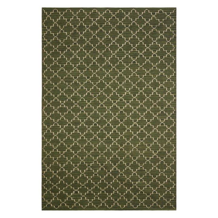 New Geometric matta 180x272 cm - Green melange- off white - Chhatwal & Jonsson