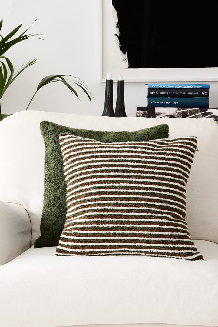 Raipur kuddfodral 50x50 cm, Cognac-Cactus Green-Off White Chhatwal & Jonsson