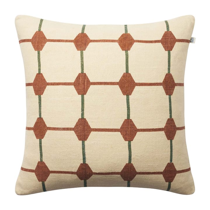 Rakhi kuddfodral 50x50 cm, Terracotta-cactus green Chhatwal & Jonsson
