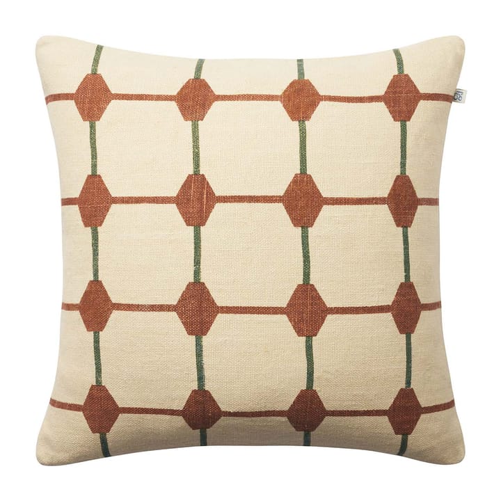 Rakhi kuddfodral 50x50 cm - Terracotta-cactus green - Chhatwal & Jonsson