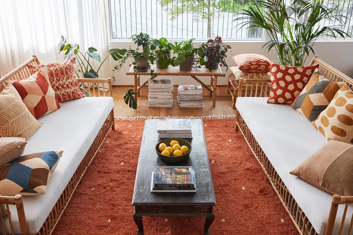 Ravi matta 177x266 cm, Orange-off white Chhatwal & Jonsson