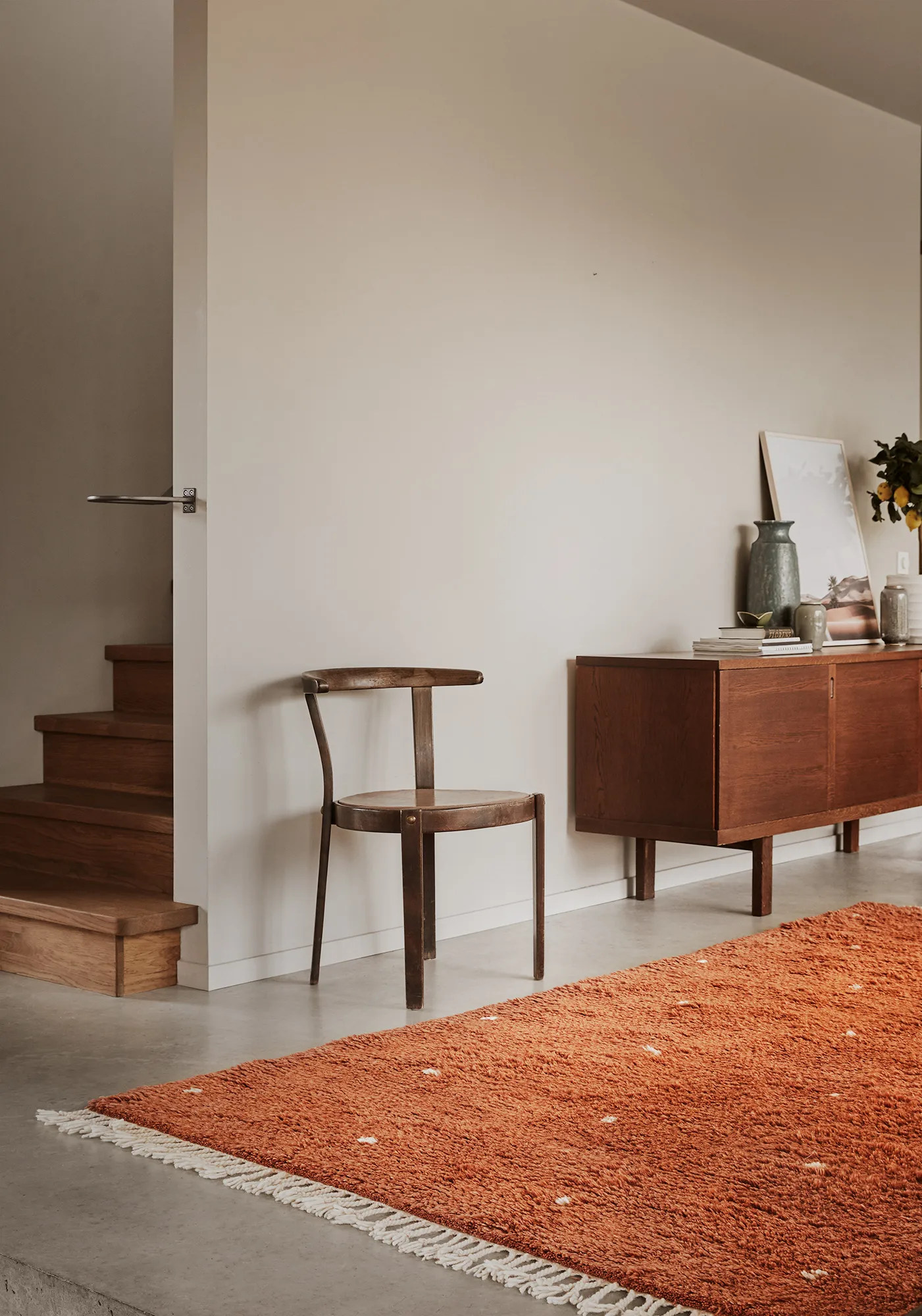 Ravi matta 177x266 cm, Orange-off white Chhatwal & Jonsson