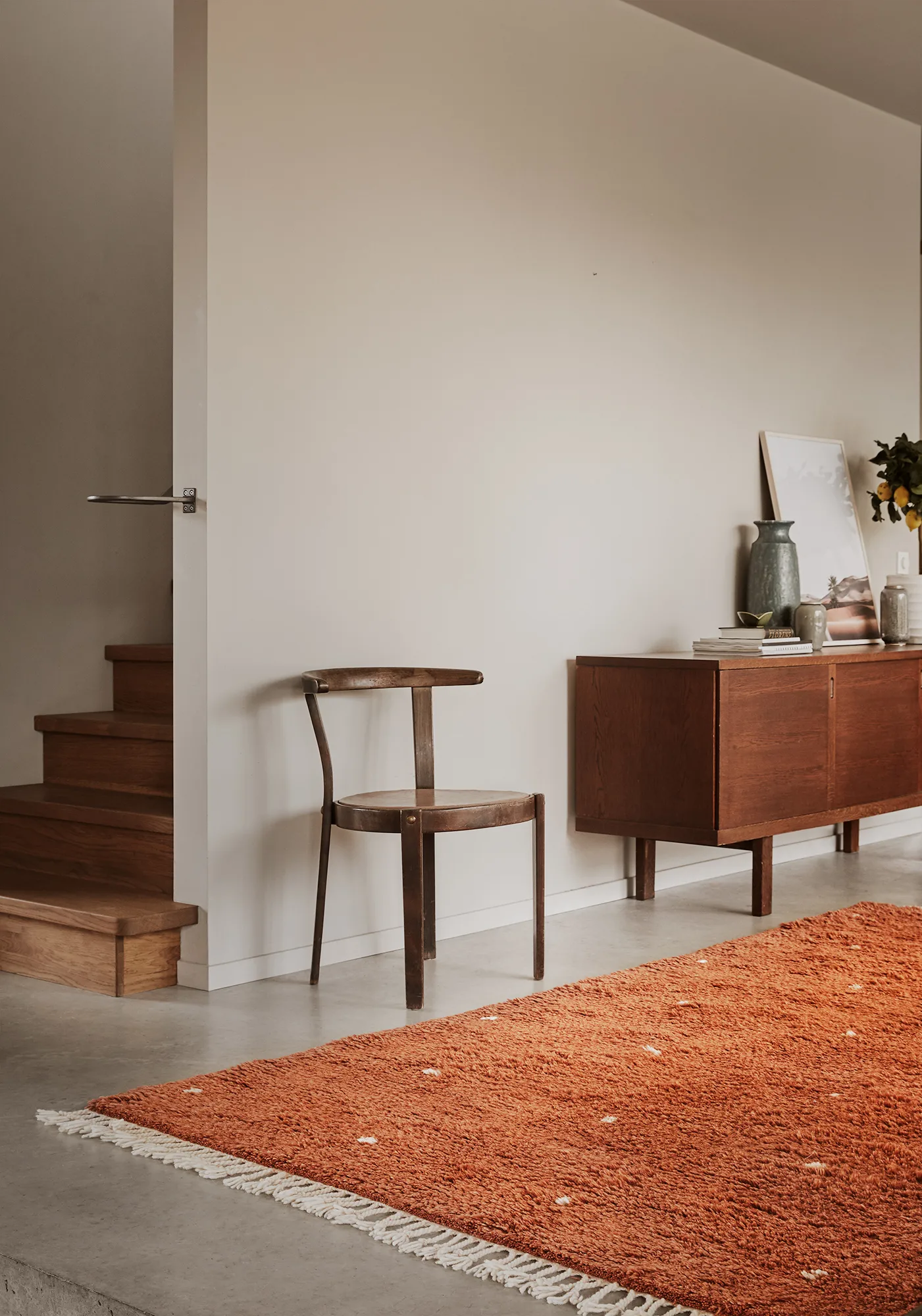 Ravi matta 230x320 cm, Orange-off white Chhatwal & Jonsson
