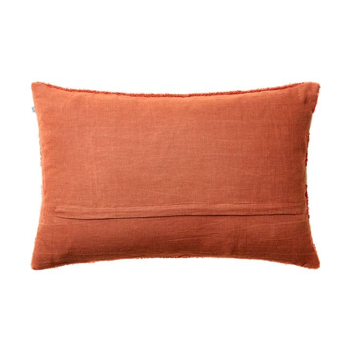 Stripe linen boucle kuddfodral 40x60 cm, Apricot orange-aqua Chhatwal & Jonsson