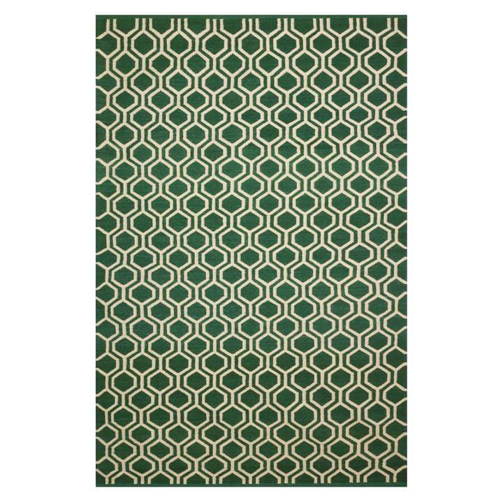 Varanasi matta 180x272 cm - Green-off white - Chhatwal & Jonsson