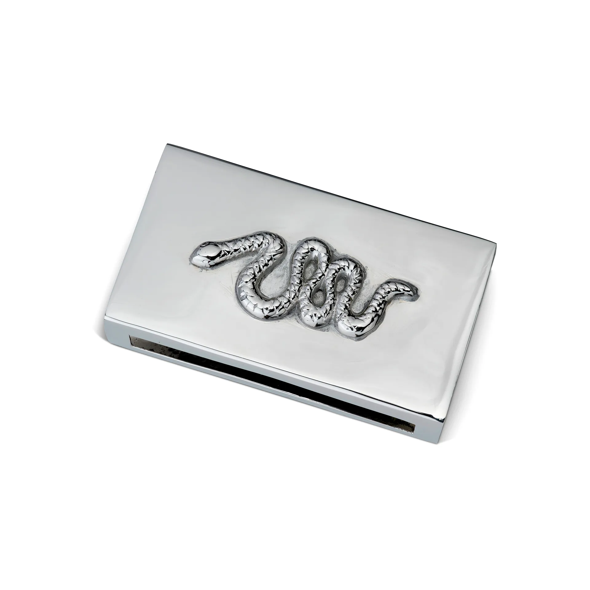 Coral Snake tändsticksfodral, Förnicklad mässing Classic Collection