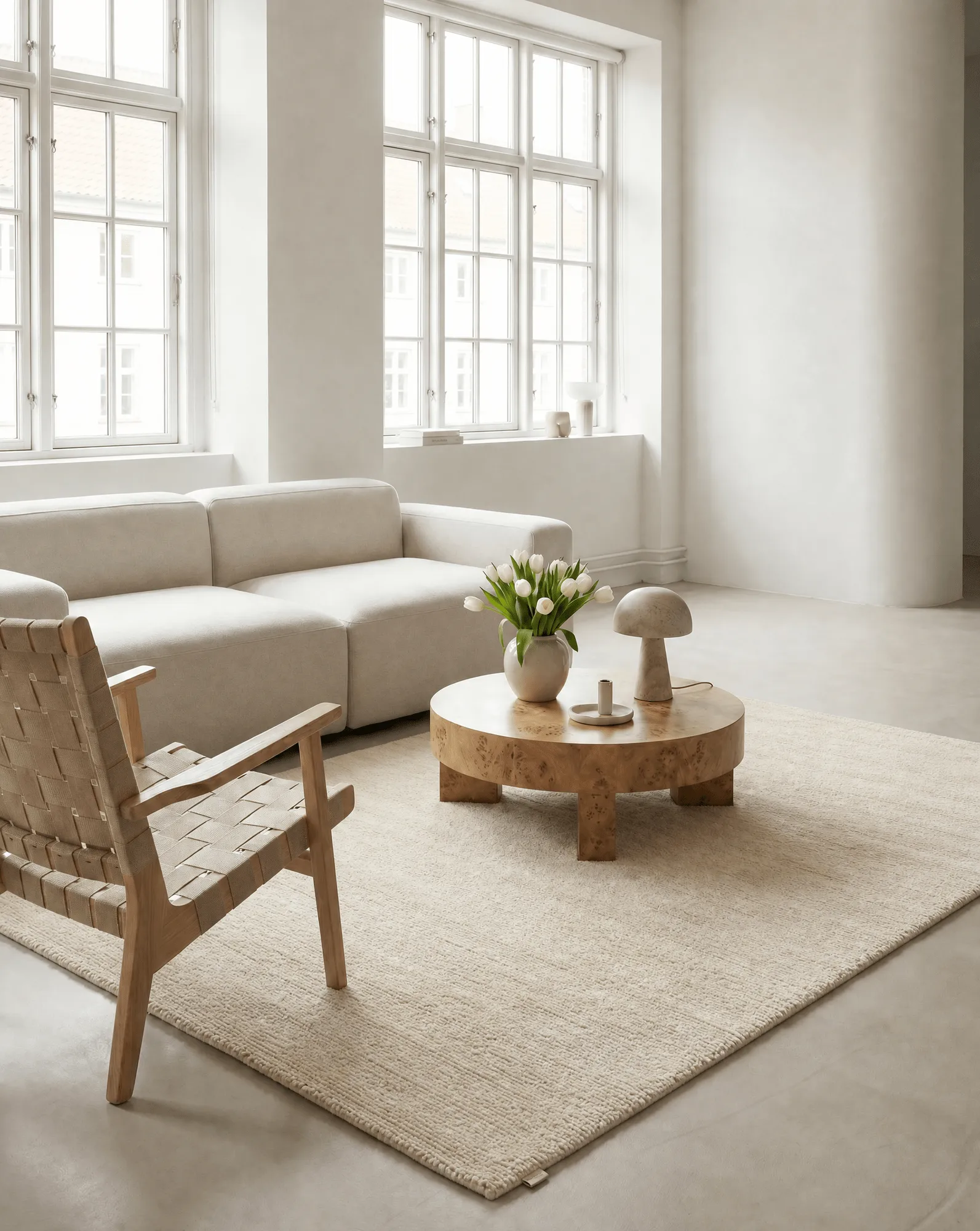 Dune ullmatta, Ivory, 170x230 cm Classic Collection