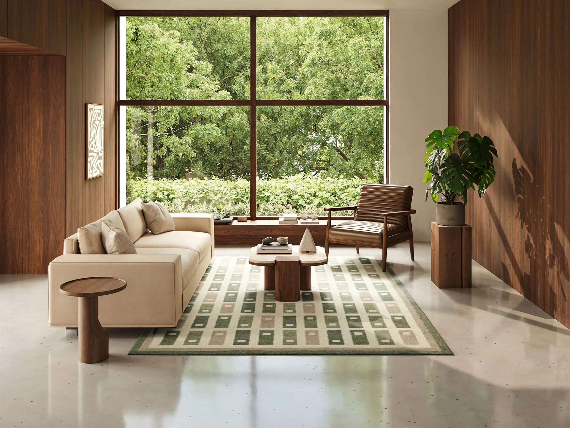 Fyrbo matta, Grön, 250x350 cm Classic Collection