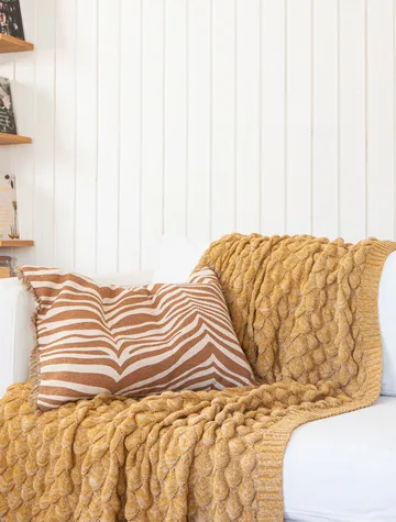 Gems pläd 130x170 cm - Gul - Classic Collection