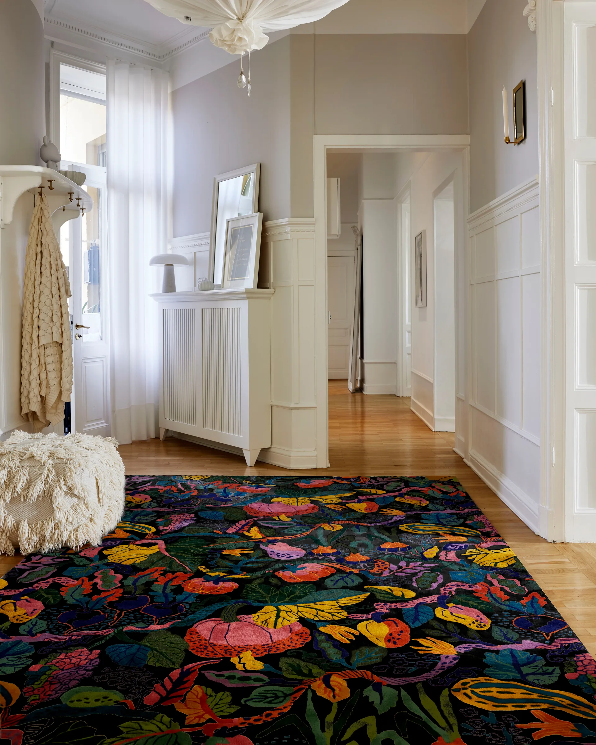 Heritage Garden matta, Charcoal-multi, 200x300 cm Classic Collection