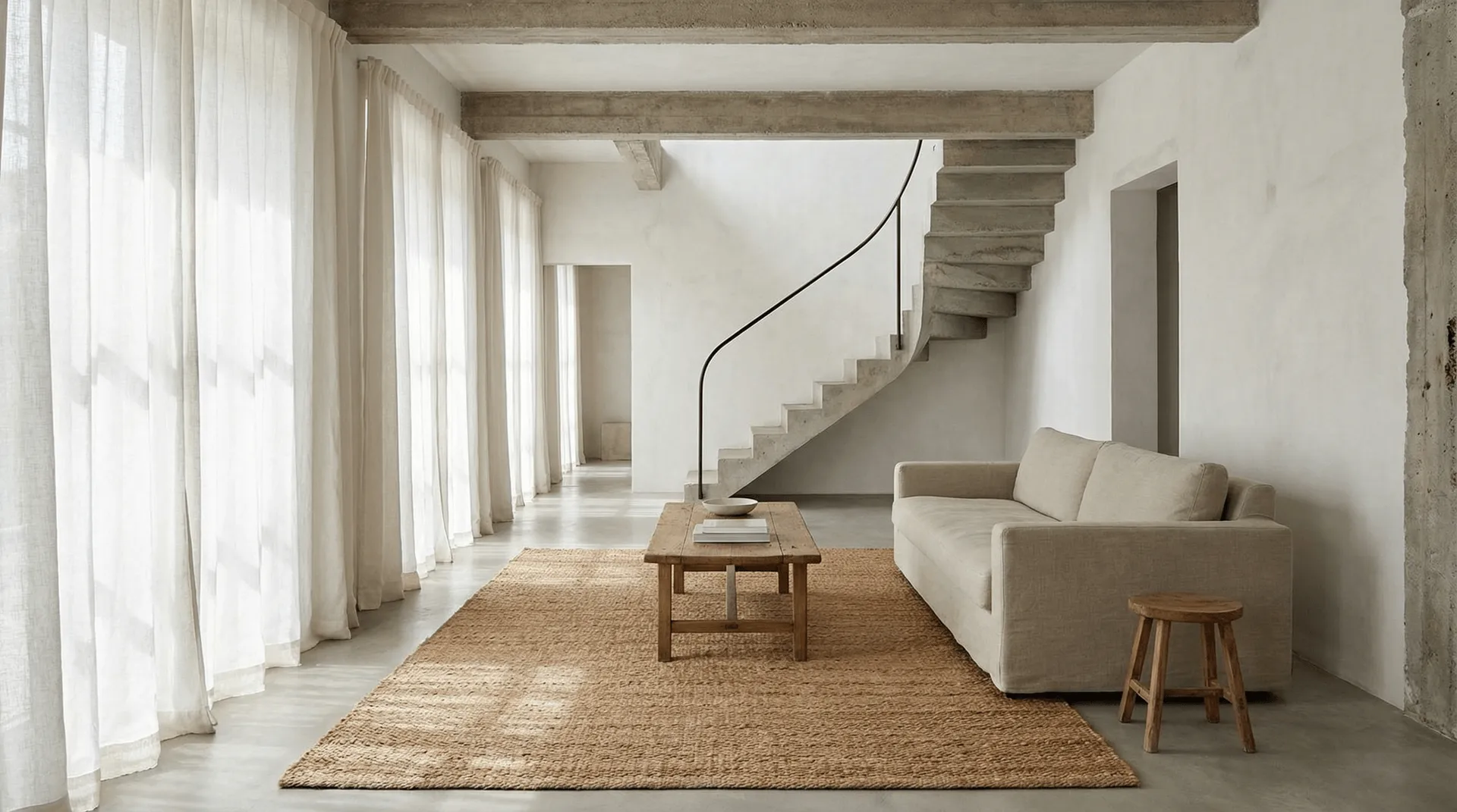 Jute Plain matta, Natural, 170x230 cm Classic Collection