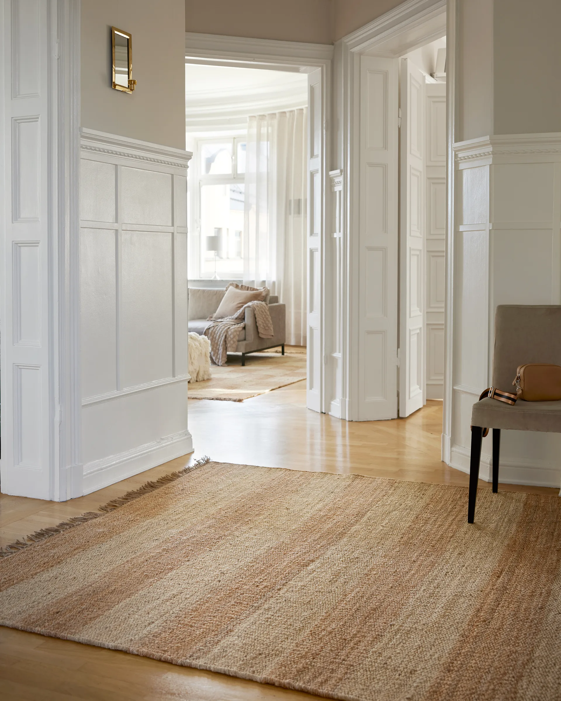 Jute Stripes matta, Natural jute, 200x300 cm Classic Collection