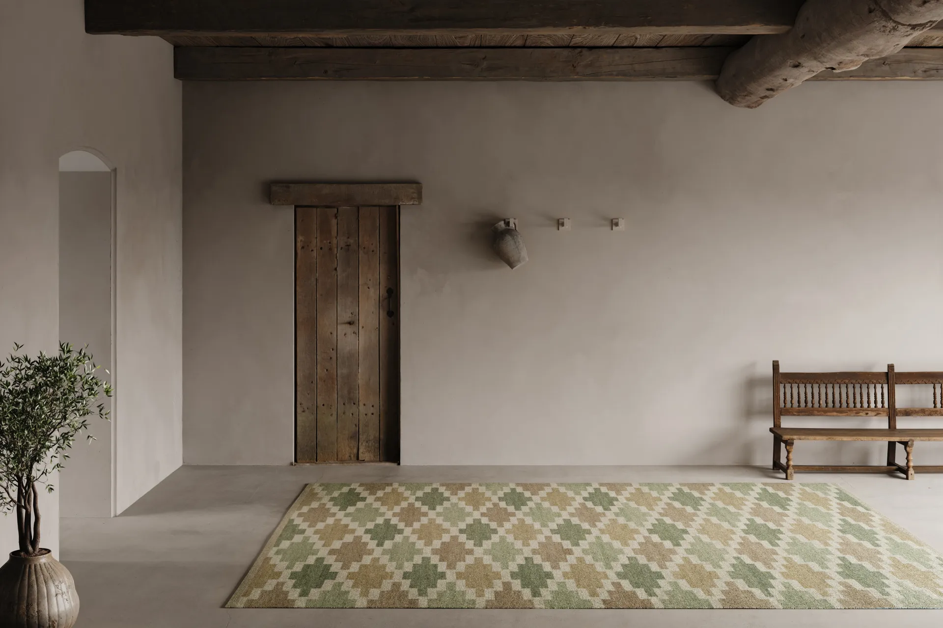 Korsnäs matta, Grönbeige, 250x350 cm Classic Collection