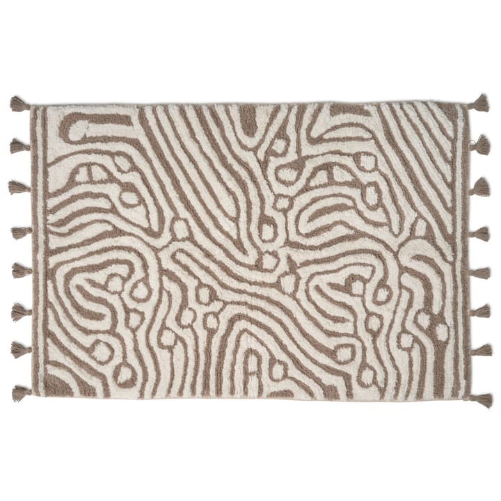 Maze badrumsmatta 60x90 cm - Simply taupe-vit - Classic Collection