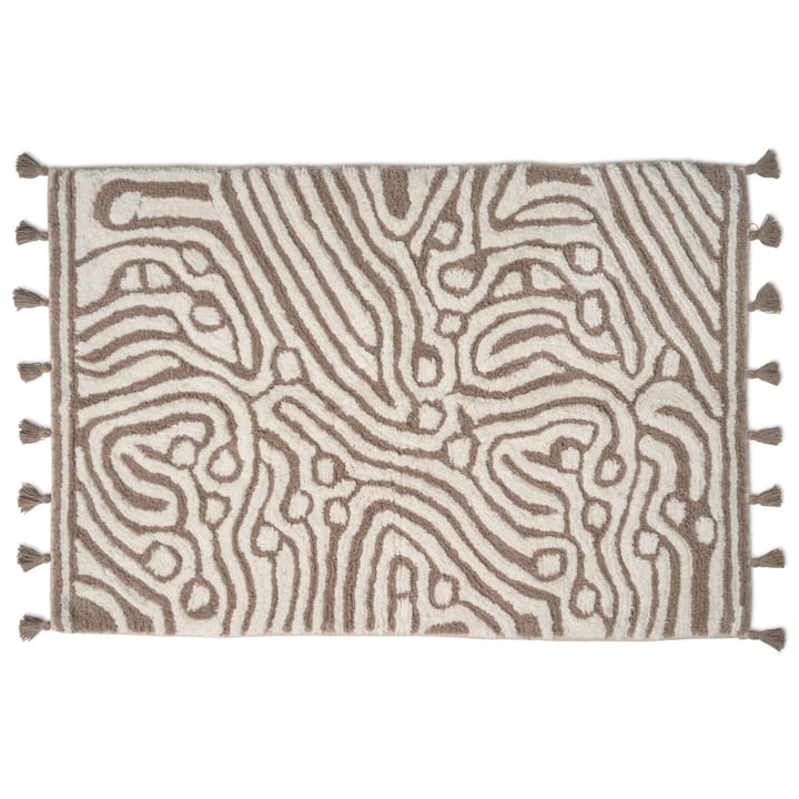 Maze badrumsmatta 60x90 cm - Simply taupe-vit - Classic Collection