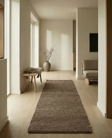 Merino gångmatta - Brun, 80x250 cm - Classic Collection