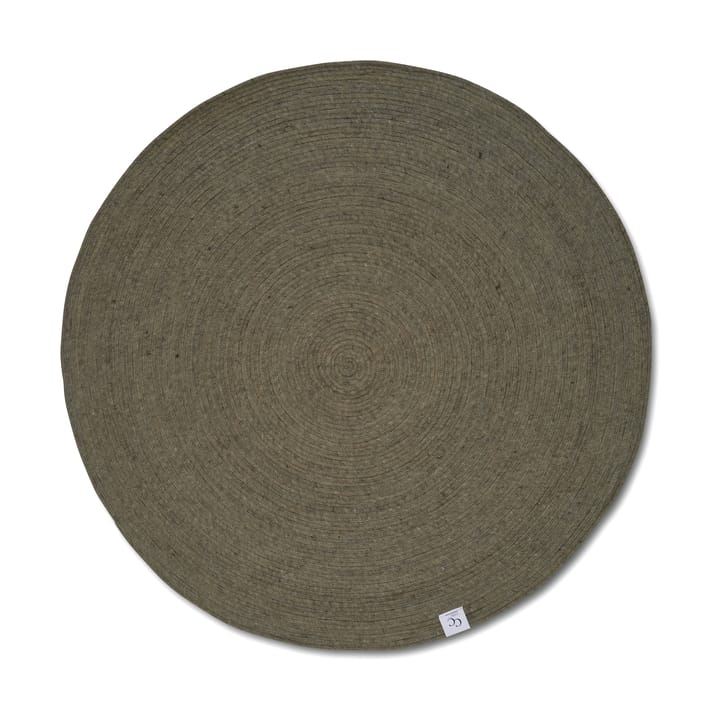 Merino ullmatta rund Ø240 cm - Dark green - Classic Collection