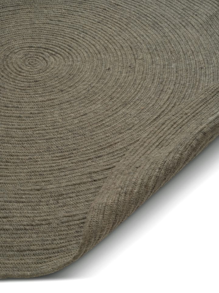 Merino ullmatta rund Ø240 cm, Dark green Classic Collection
