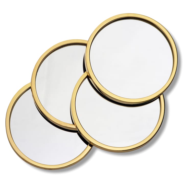Moon glasunderlägg 4-pack, Mässing Classic Collection
